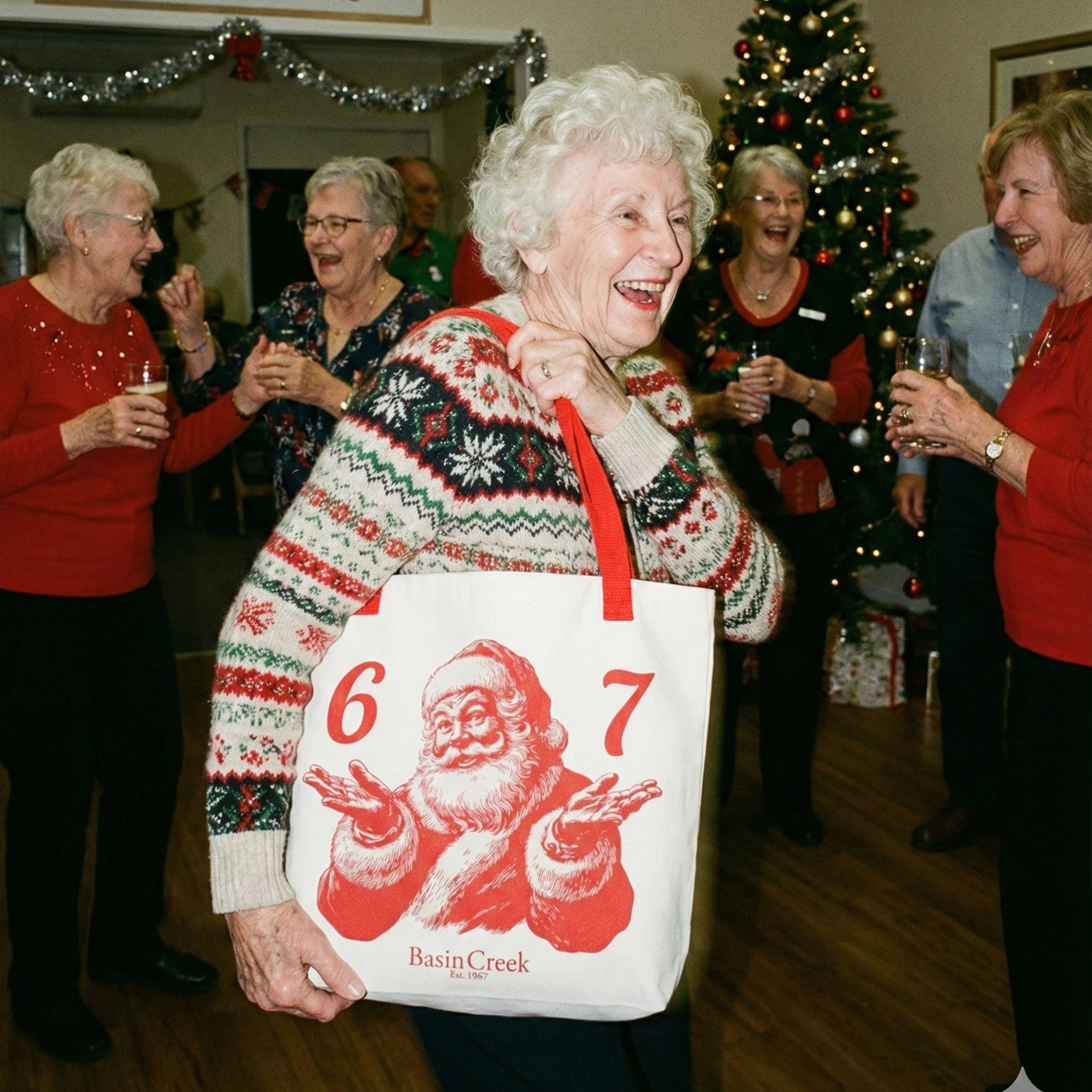 “6–7” Holiday Tote Bag