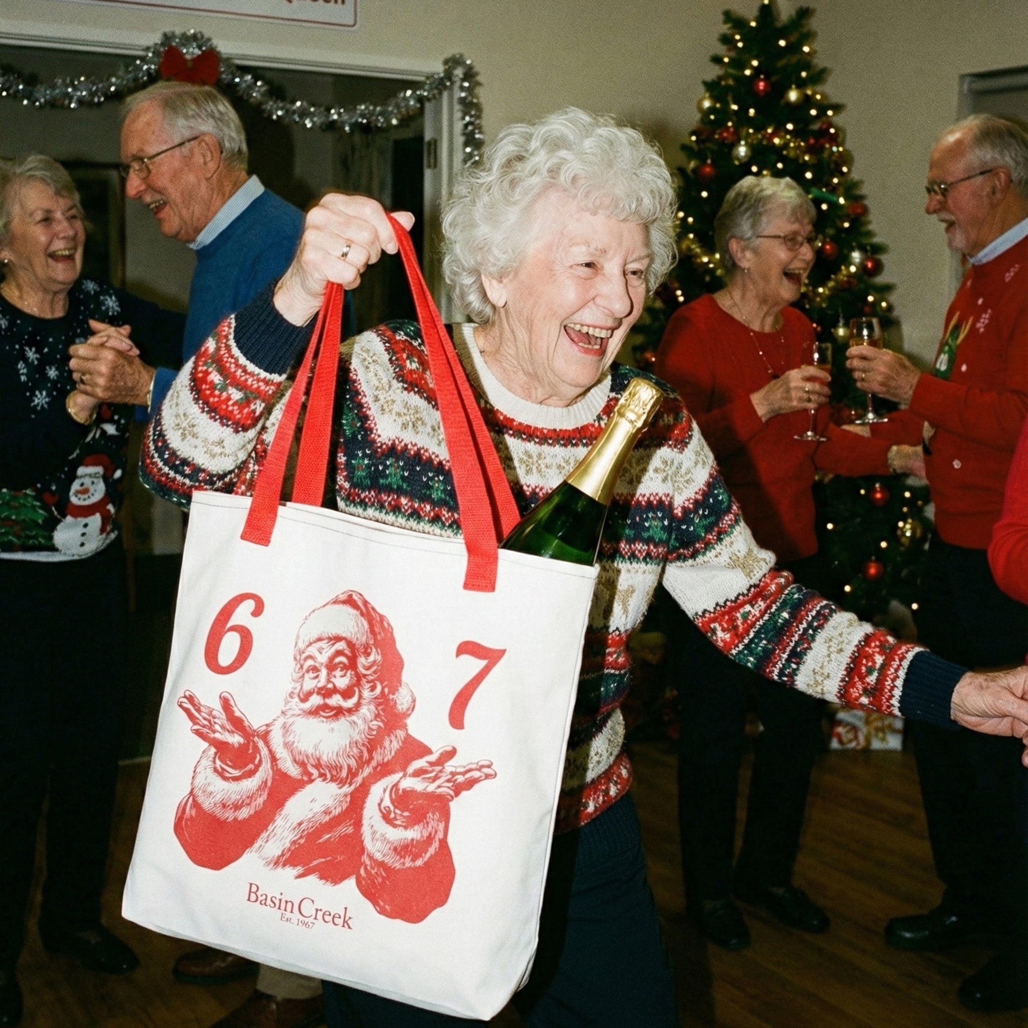 “6–7” Holiday Tote Bag
